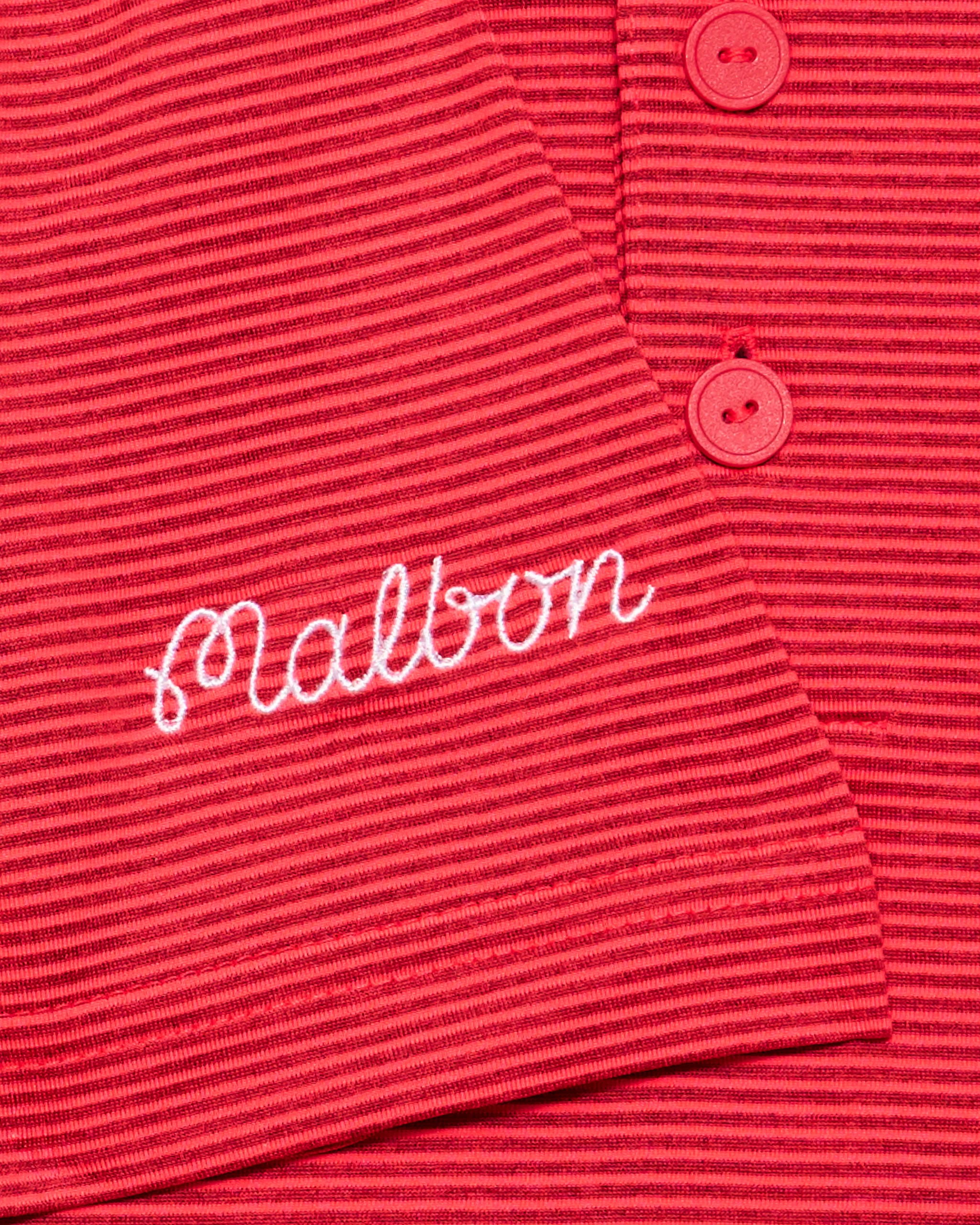 MALBON X ADIDAS YOUTH OTTOMAN STRIPED SHORT SLEEVE POLO (BOYS) - Image 3